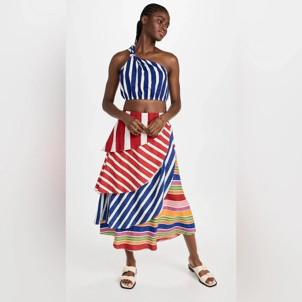 FARM Rio SET (skirt & top)
Amazing Stripes Frilled Midi Skirt size medium - Picture 1 of 4